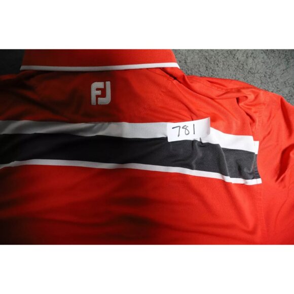 FootJoy Golf Polo Shirt Mens L Red Activewear Sport Outdoor Logo Embroidered - Picture 8 of 8